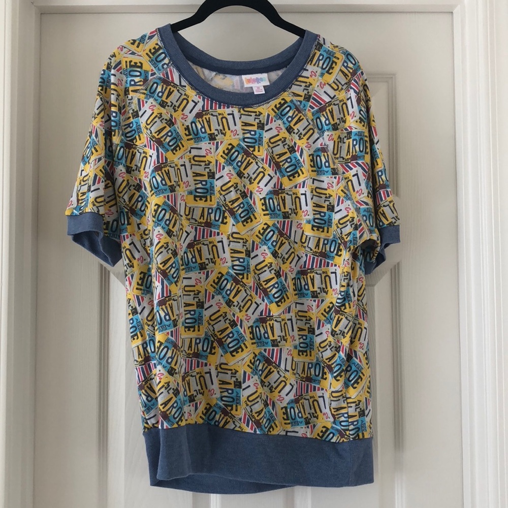 Lualroe Jane Short sleeve sweatshirt Top